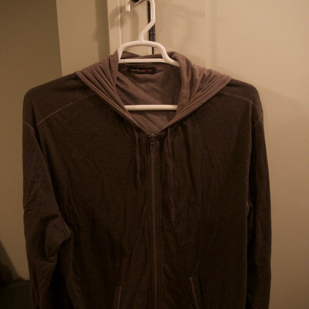 Men's John Varvatos Grey Reversible Hoodie XXL